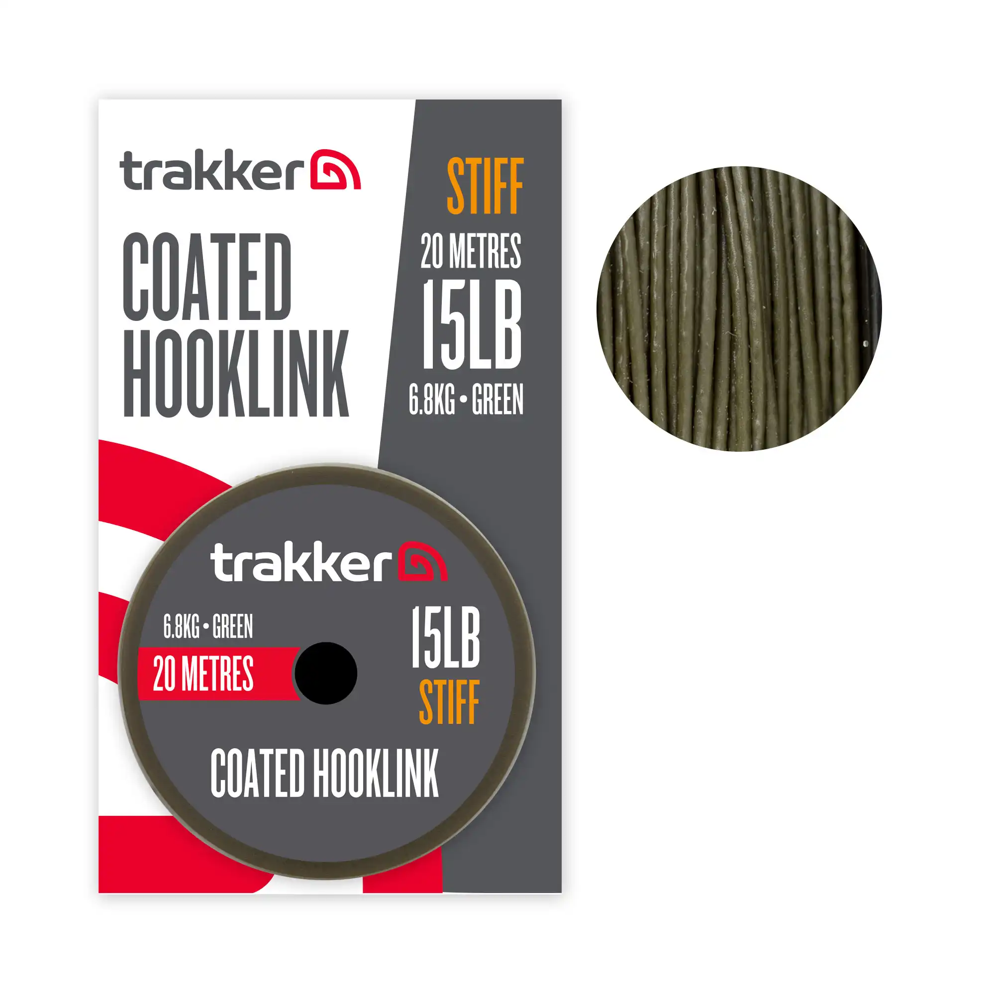 Trakker Stiff Coated Hooklink 15lb 6,8kg 20m