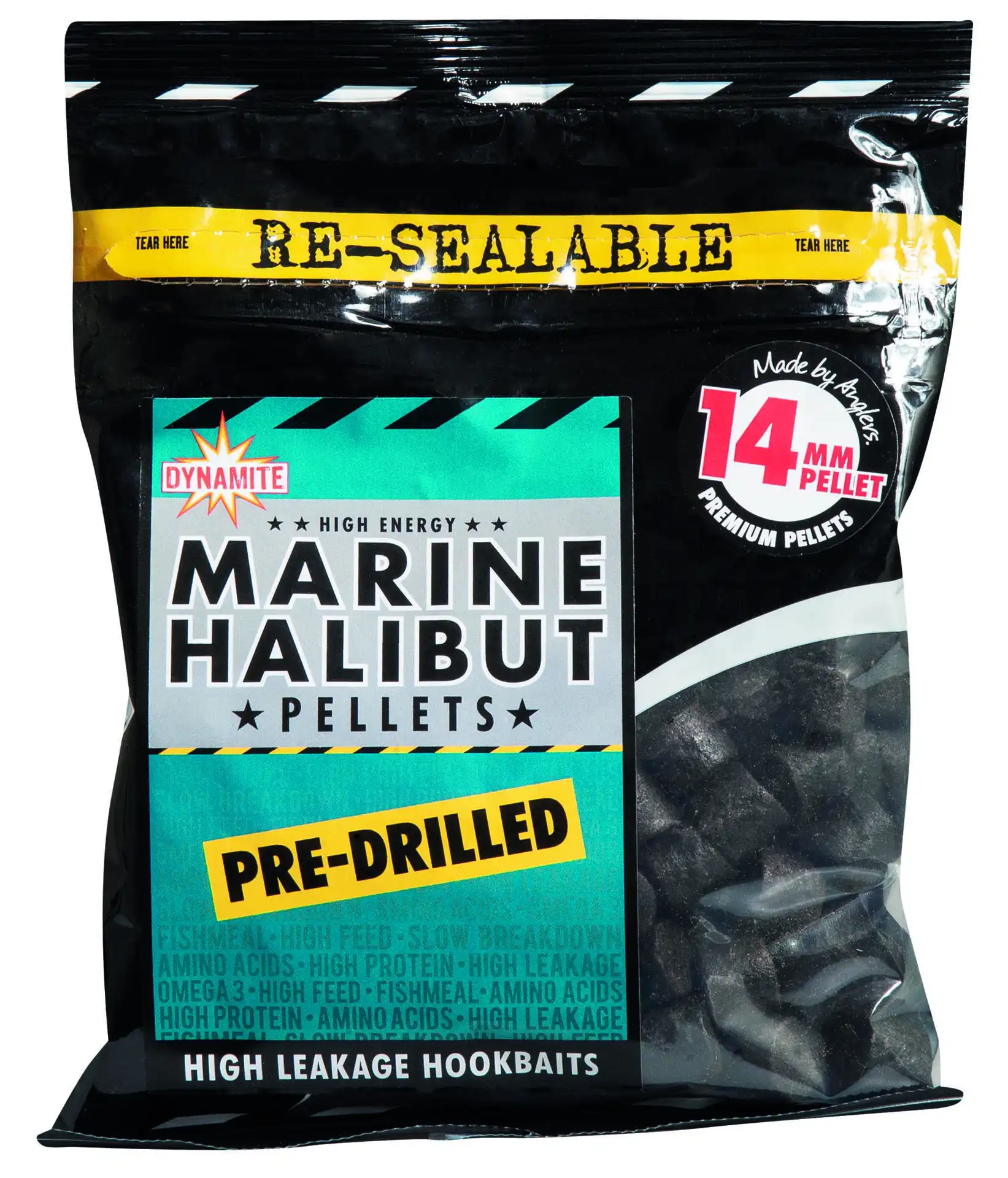 Dynamite Baits Pre-Drilled Pellets 350g 14mm Marine Halibut