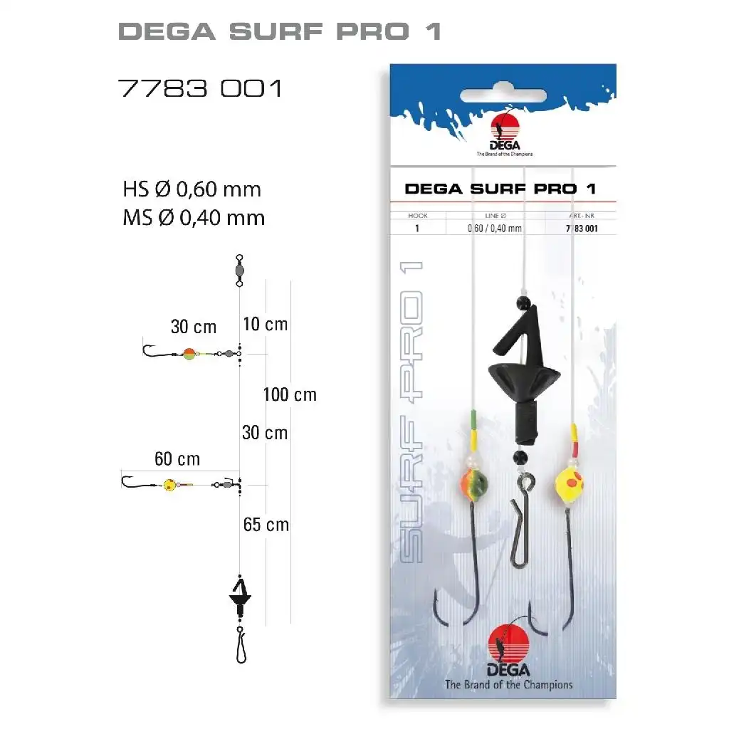 Dega Brandungs-System Surf #1 0,60/0,40mm Pro 1