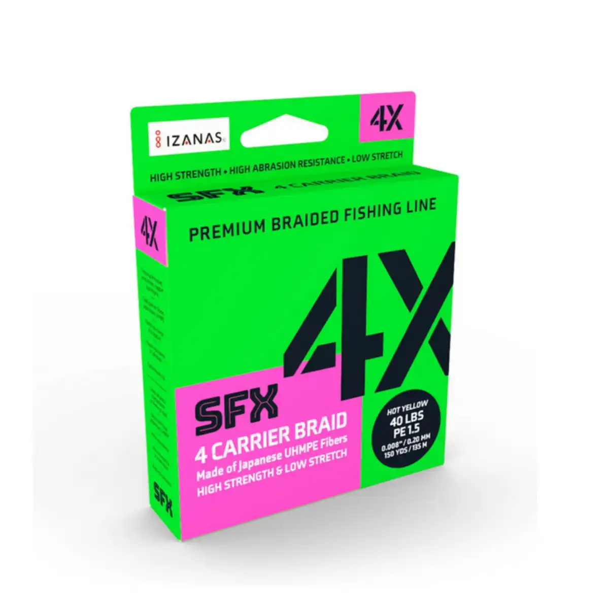 Sufix SFX 4X Carrier Braid 135m Hot Yellow 0,10mm