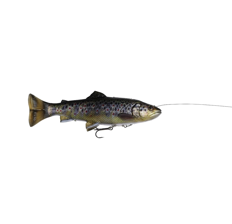 Savage Gear 4D Line Thru Pulse Tail Slow Sink 20cm Brown Trout