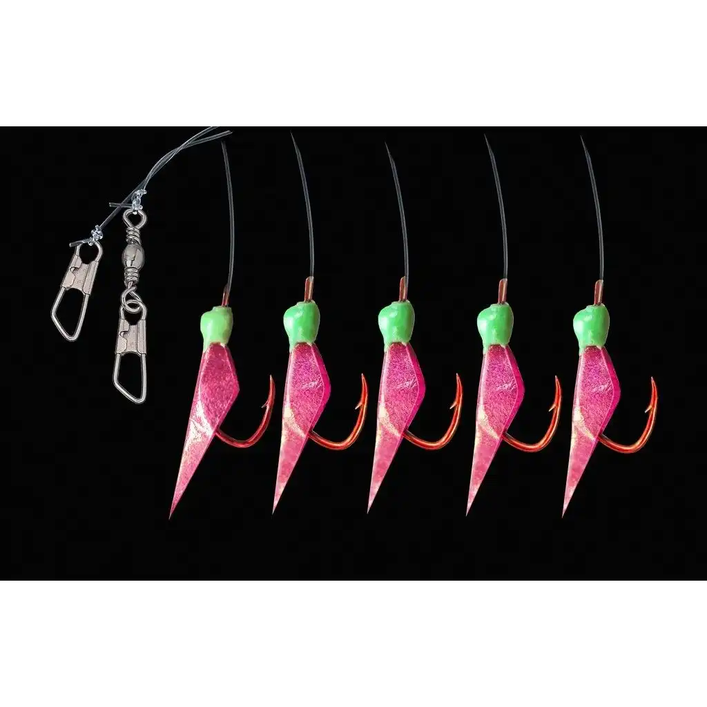 Dega Heringsvorfach V.Fischhaur 5 Haken #12 0,30/0,25mm Pink