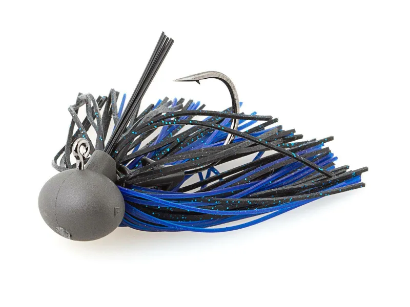 Keitech Rubber Jig Model II (Version 2) 9g Black/Blue │ Skirted Jigs