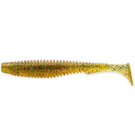 FishUp U-Shad 4" Caramel Green Black