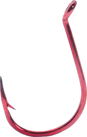 Mustad Double Wide Gap Drop-Shot Hooks Red #2/0