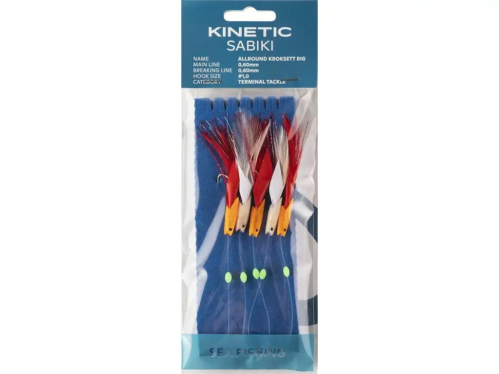 Kinetic Sabiki Allround Kroksett 1,85m Red/White