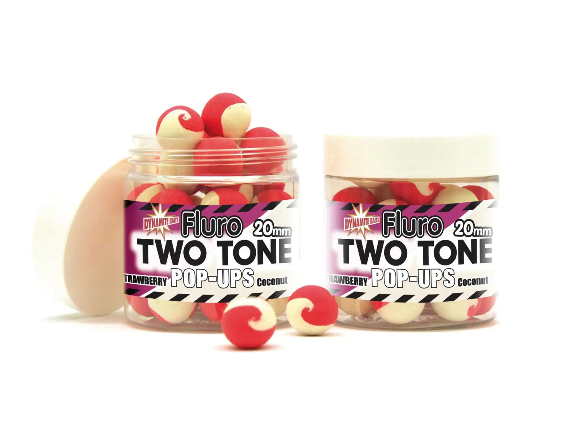 Dynamite Baits Fluro Two Tone Pop-Ups 78g 15mm Plum & Pineaple