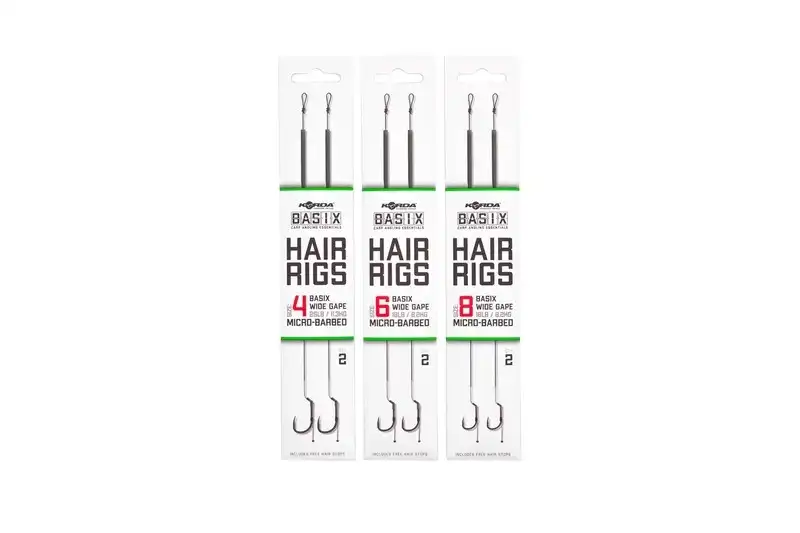 Korda Basix Hair Rigs Wide Gape #4 25lb