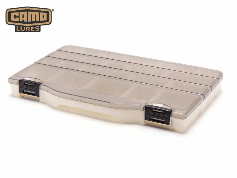 Camo Lures Slim Box Large Weiß / Transparent-Grau 27,6x2,7x18,6cm