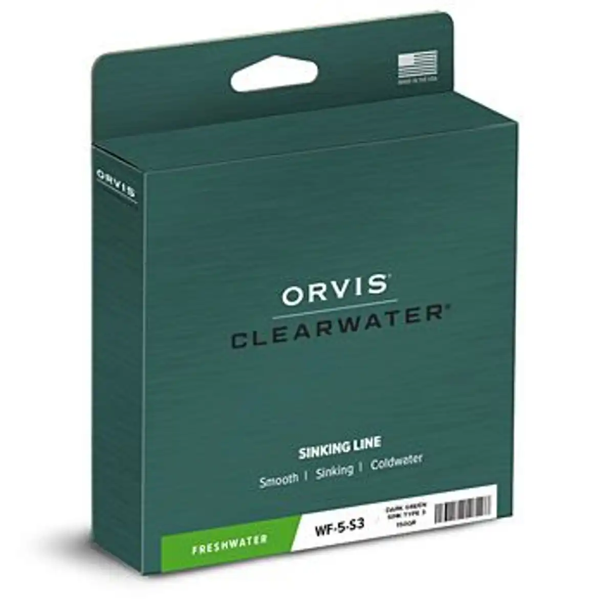 Orvis Clearwater Sink 3 #8 sinkend WF Dark Green
