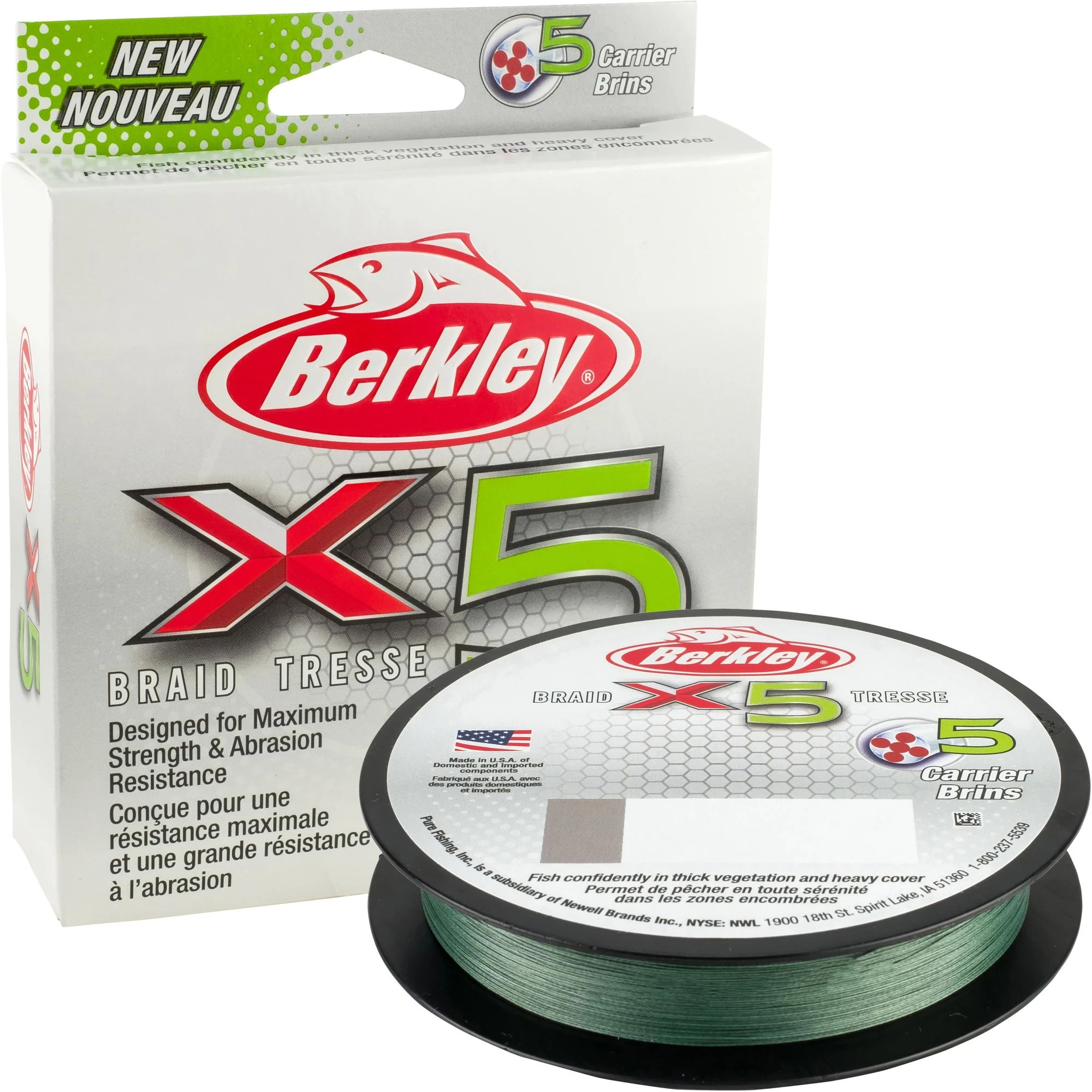 Berkley X5 Braid 150m Low-Vis Green 0,14mm 14,2kg