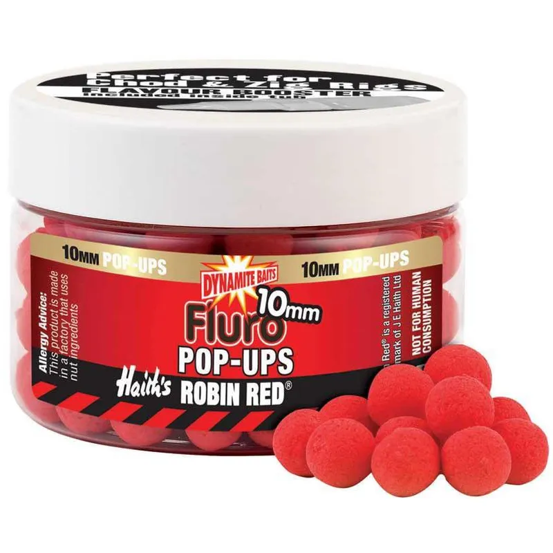 Dynamite Baits Fluro Pop-Ups 40g 15mm Robin Red