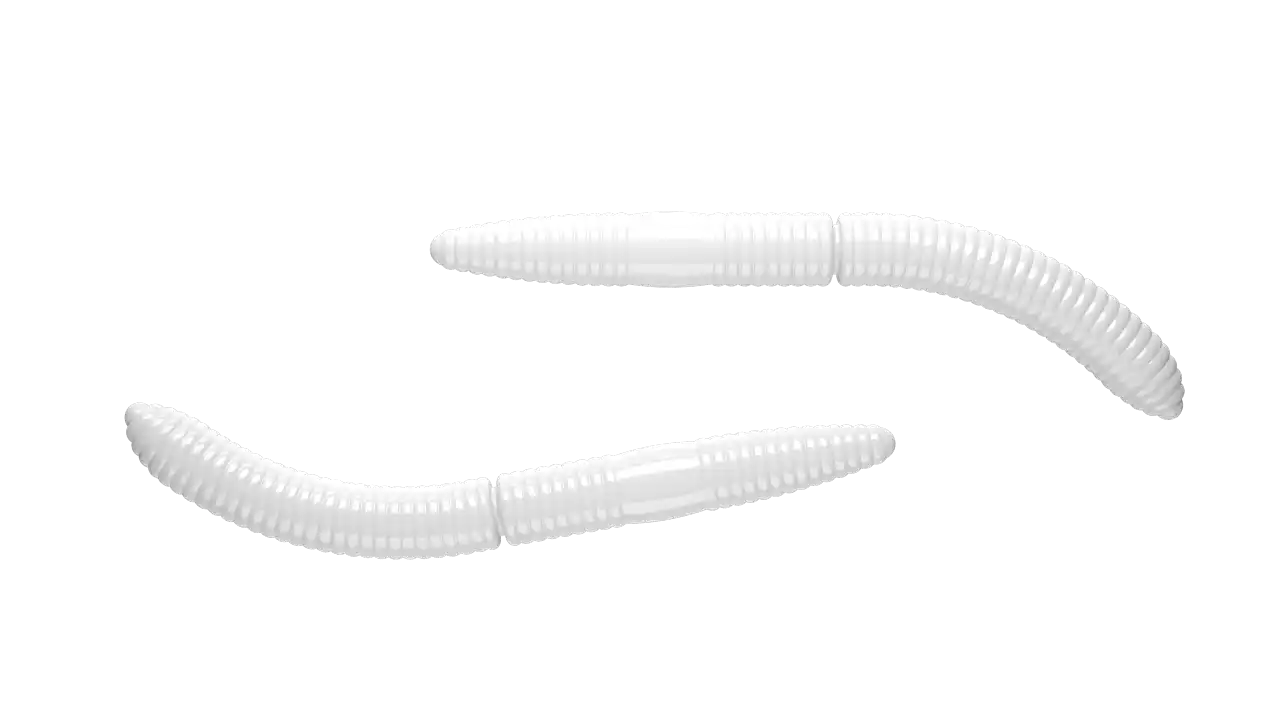 Libra Lures Fatty D'Worm 65 Knoblauch 6,5cm 001 - white