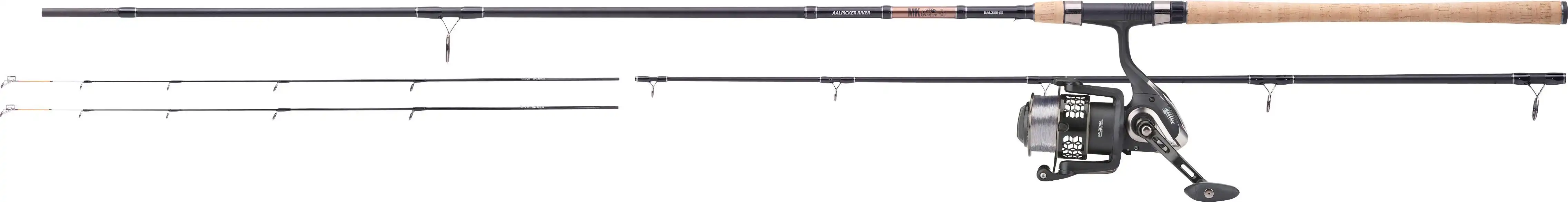 Balzer MK Combo Aalpicker River 3,15m MK FD Rolle mit 0,35mm Schnur
