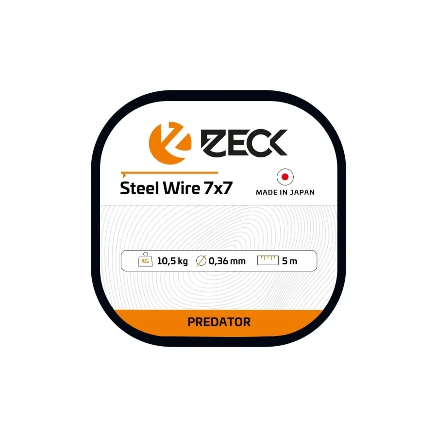 Zeck Steel Wire 7x7 5m Braun 0,36mm 10,5kg