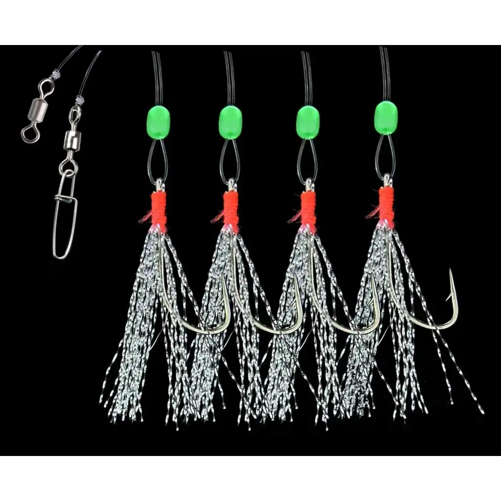 Dega Makrelenvorfach 5-Arme Glitter #2 140cm 0,60mm Silver