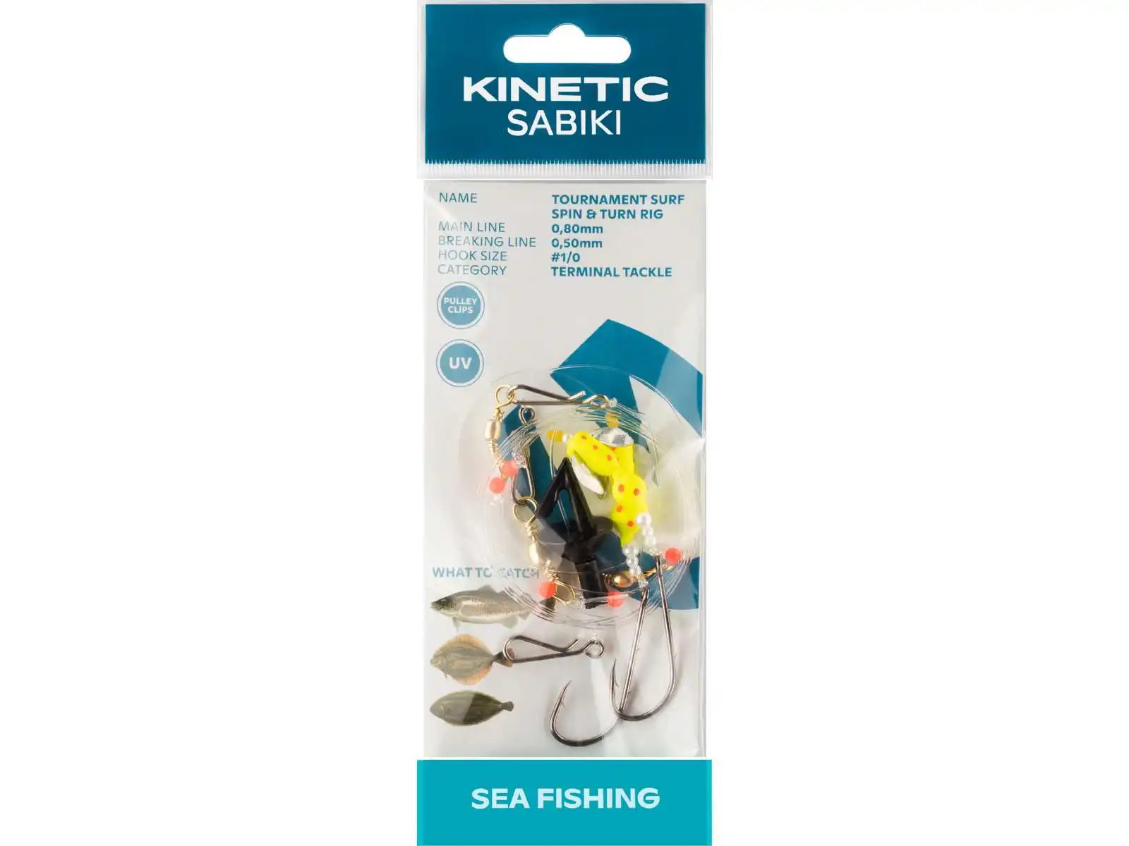 Kinetic Sabiki Tournament Surf Spin&Turn #1/0 110cm Yellow