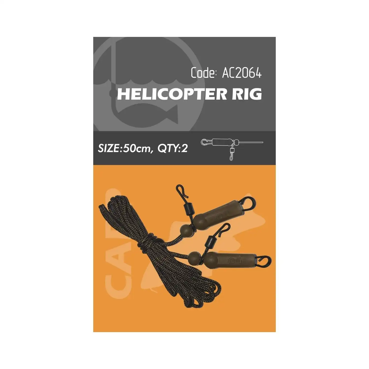 Life Orange Helicopter Rig 50cm