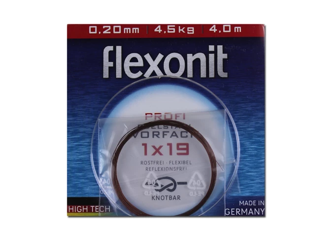 Flexonit Edelstahl-Vorfachmaterial 1x19 4m 0,20mm 4,5kg