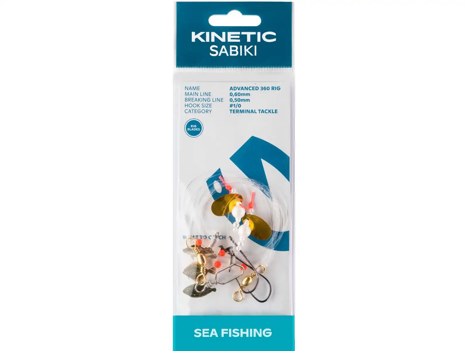 Kinetic Sabiki Advanced 360 #1/0 120cm Pearl