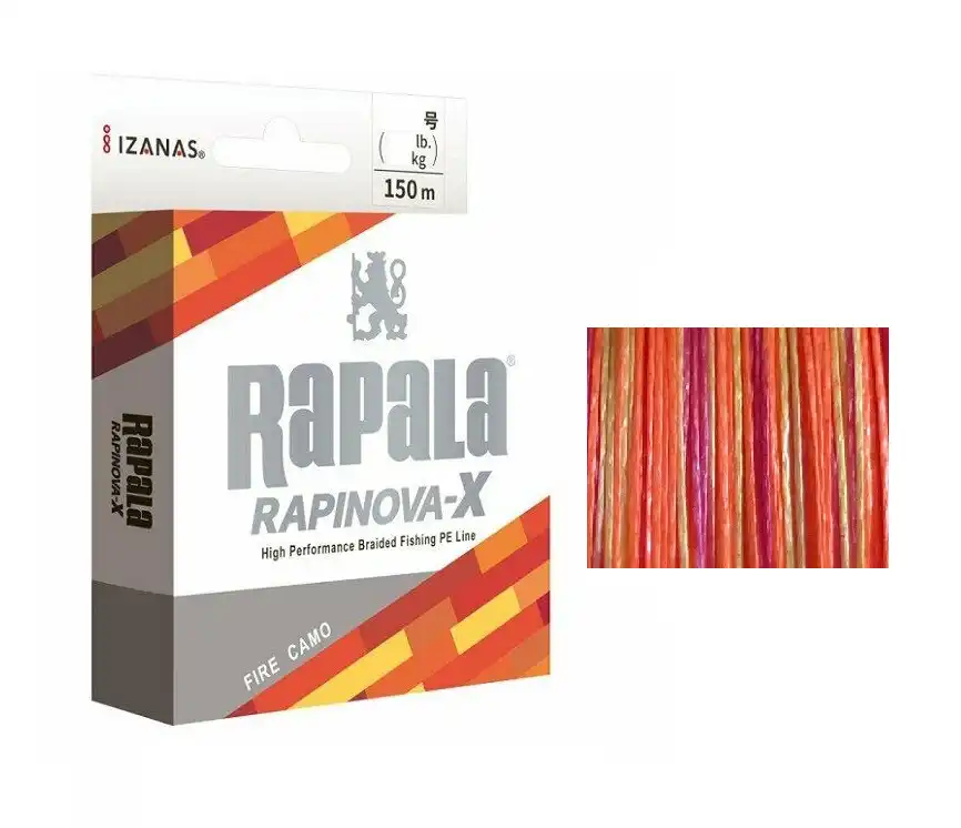 Rapala Rapinova-X #0.2 150m Fire Camo