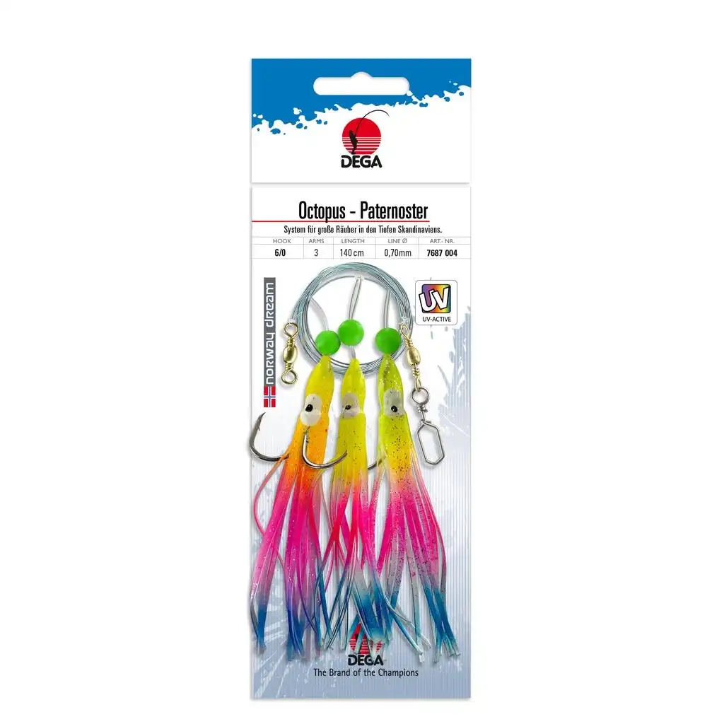Dega Octopus Sytem 3 Arme UV-Aktiv #6/0 1,40m 0,70mm