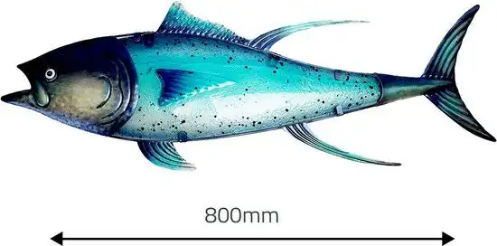 Eurocatch Wandekoration Thunfisch 80cm 3D Metall und Glas 80cm