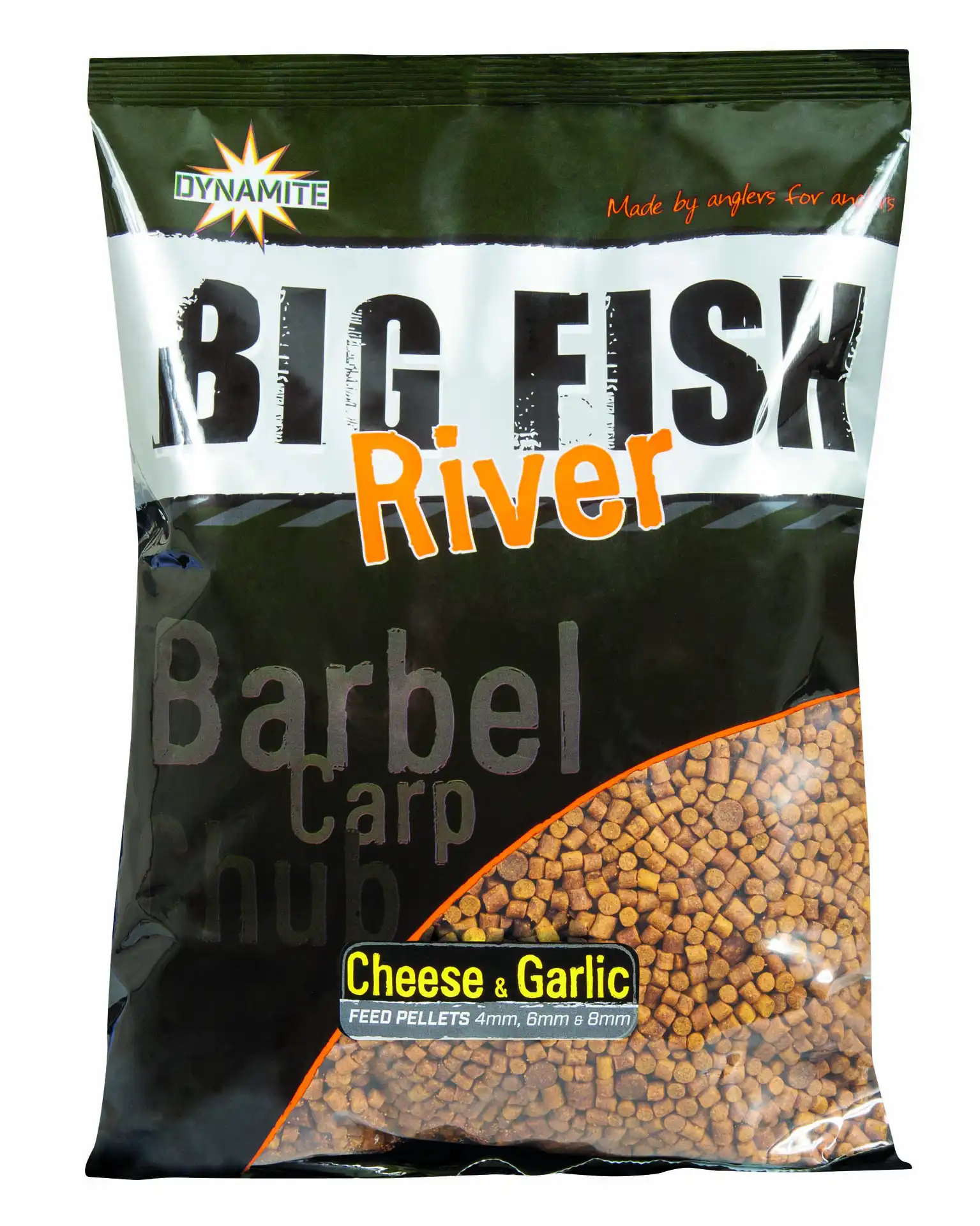 Dynamite Baits Big Fish River Feed Pellets 1,8kg 4,6,8mm Cheese Garlic