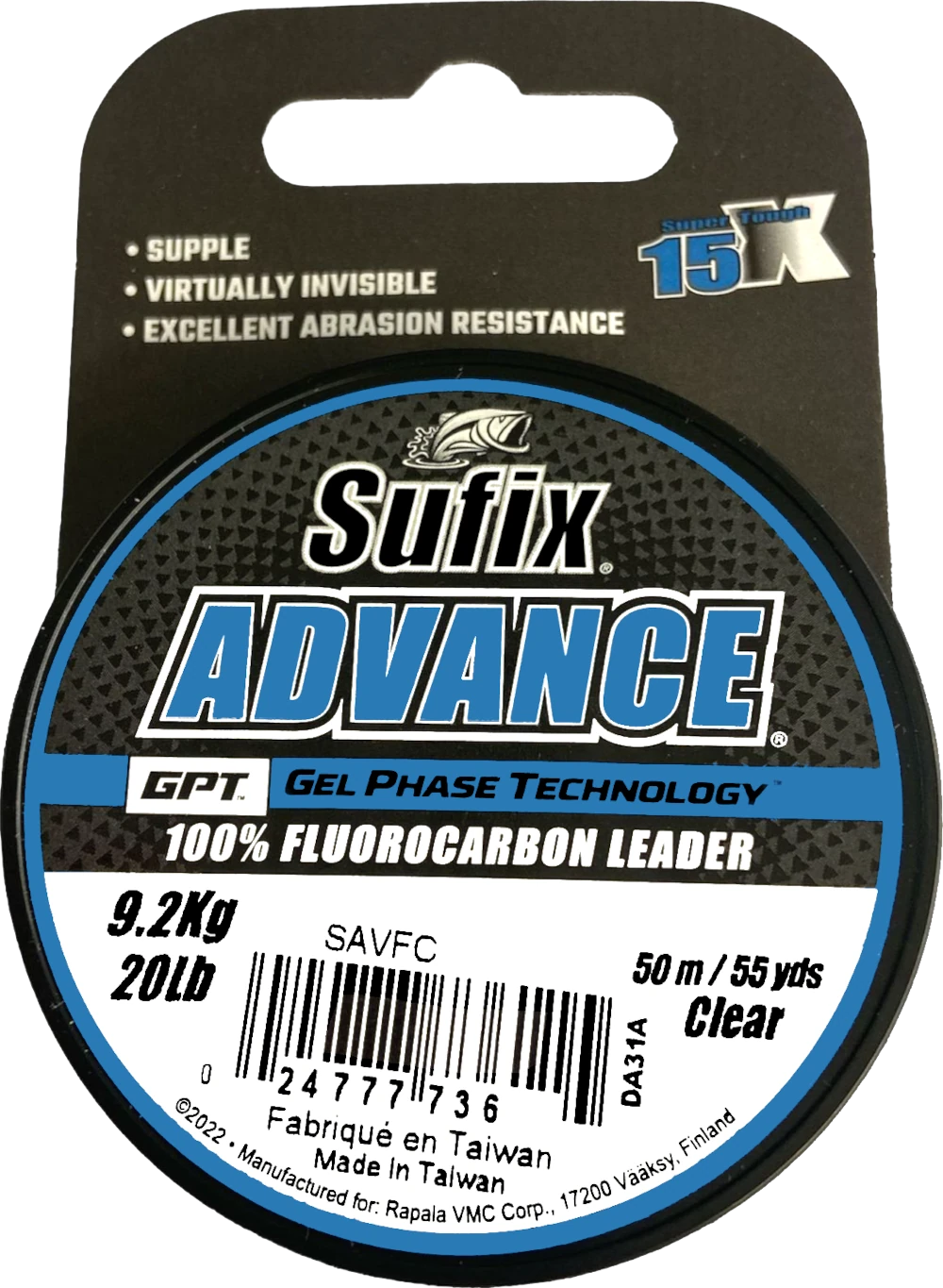 Sufix Advance FC 50m 0,15mm 1,4kg