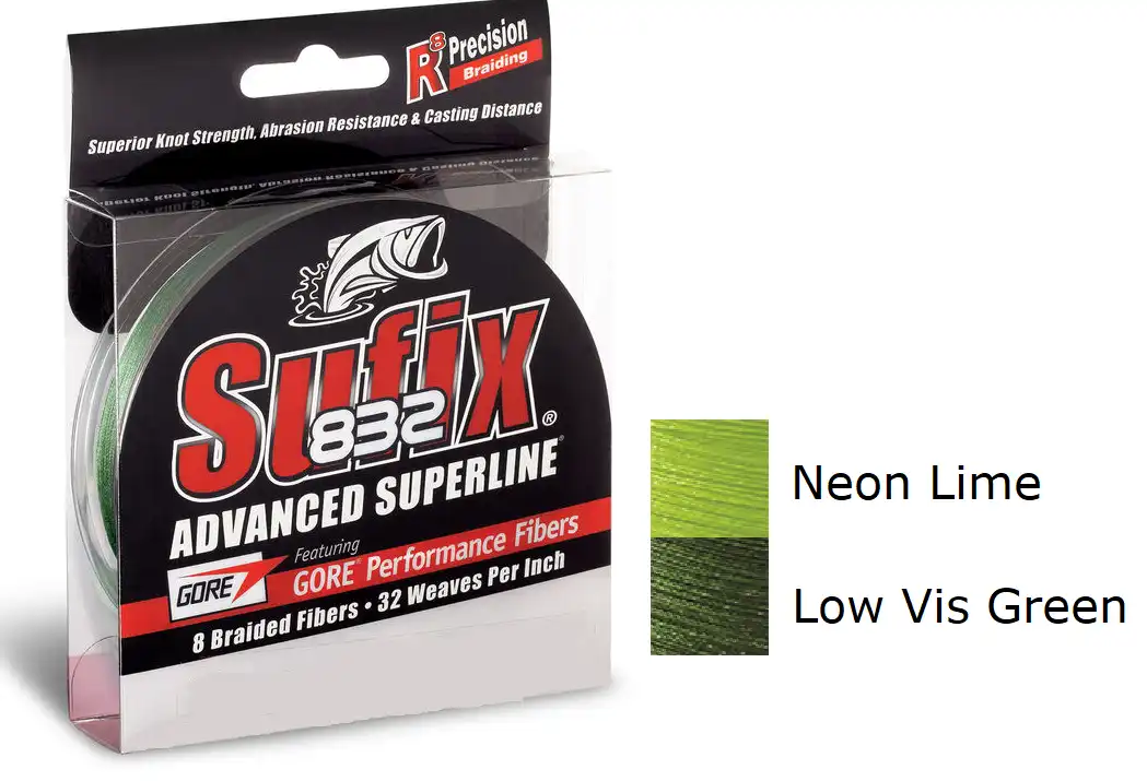 Sufix 832 Advanced Superline 8X 120m Neon Lime 0,15mm
