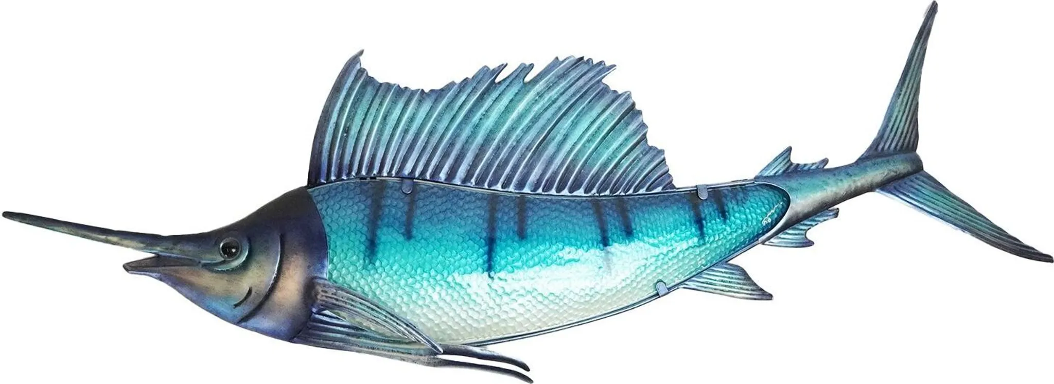 Eurocatch Wandekoration Sailfish 90cm 3D Metall und Glas