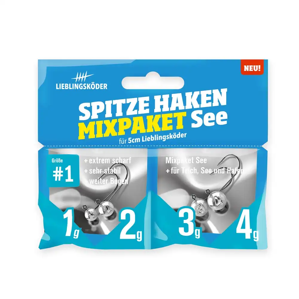 Lieblingsköder Jigköpfe Spitze Haken Mixpaket See #1
