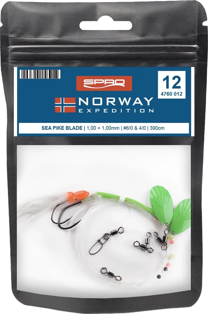 Spro Norway Expedition Rig 12 Sea Pike Blade Gr.6/0 und 4/0 390cm 1,0mm 2 3,9m
