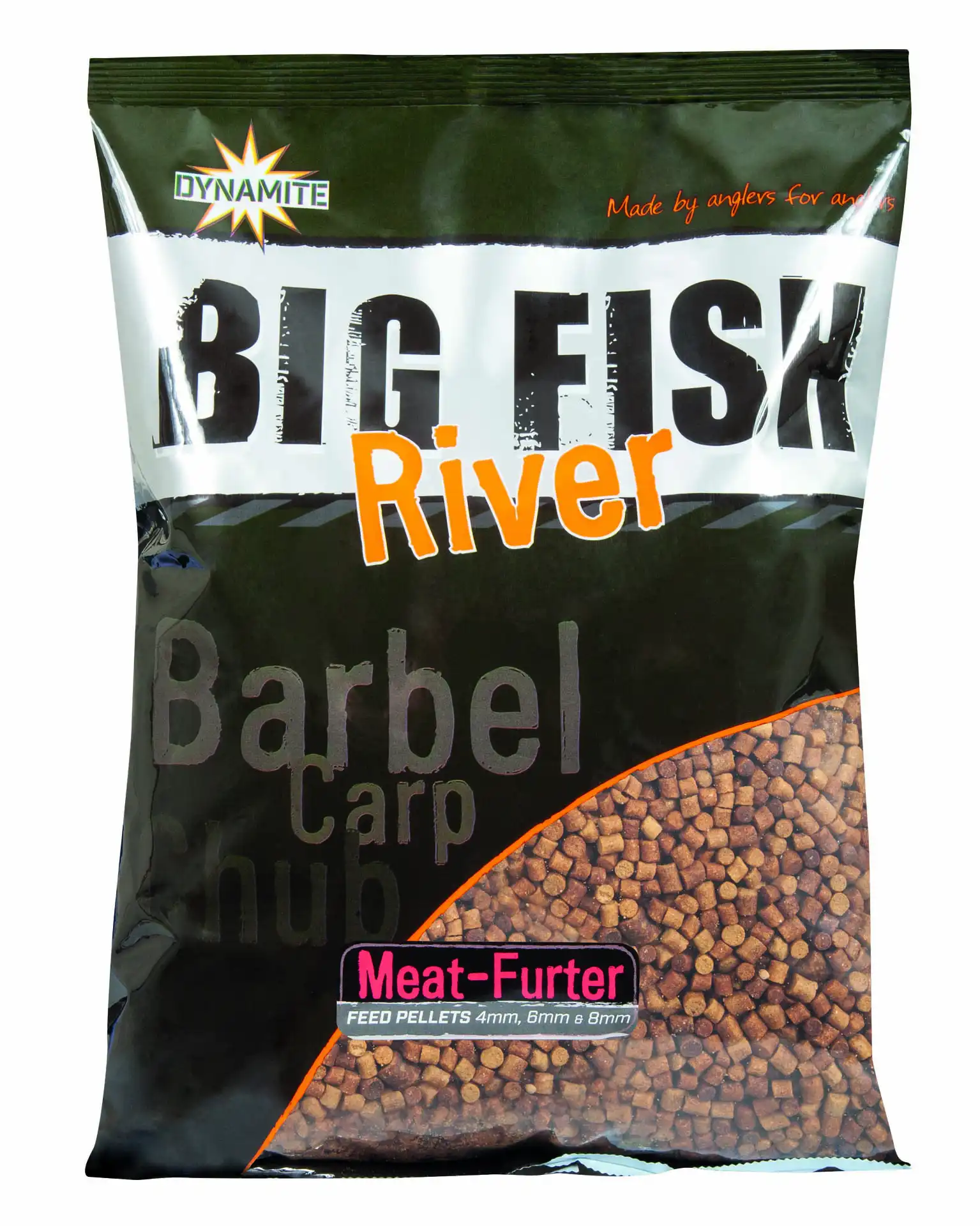 Dynamite Baits Big Fish River Feed Pellets 1,8kg 4,6,8mm Meat Furter
