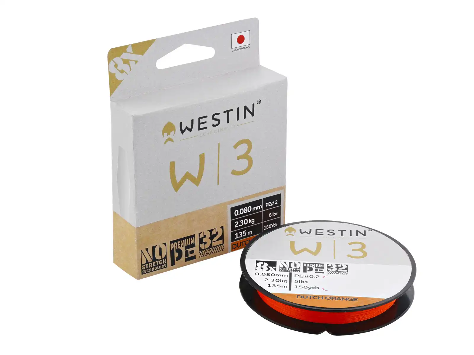Westin W3 8-Braid 300m Dutch Orange 0,29mm 19,4kg