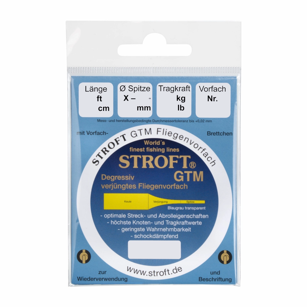 Stroft GTM Fliegen- Vorfach 1St. #12 280cm 7X 0,10mm 1,20Kg