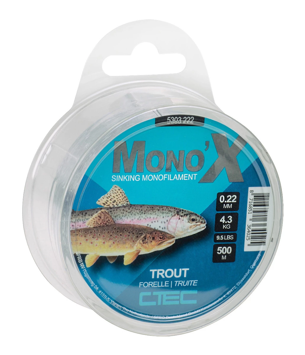 C-Tec Mono'X Trout 500m Clear 0,26mm