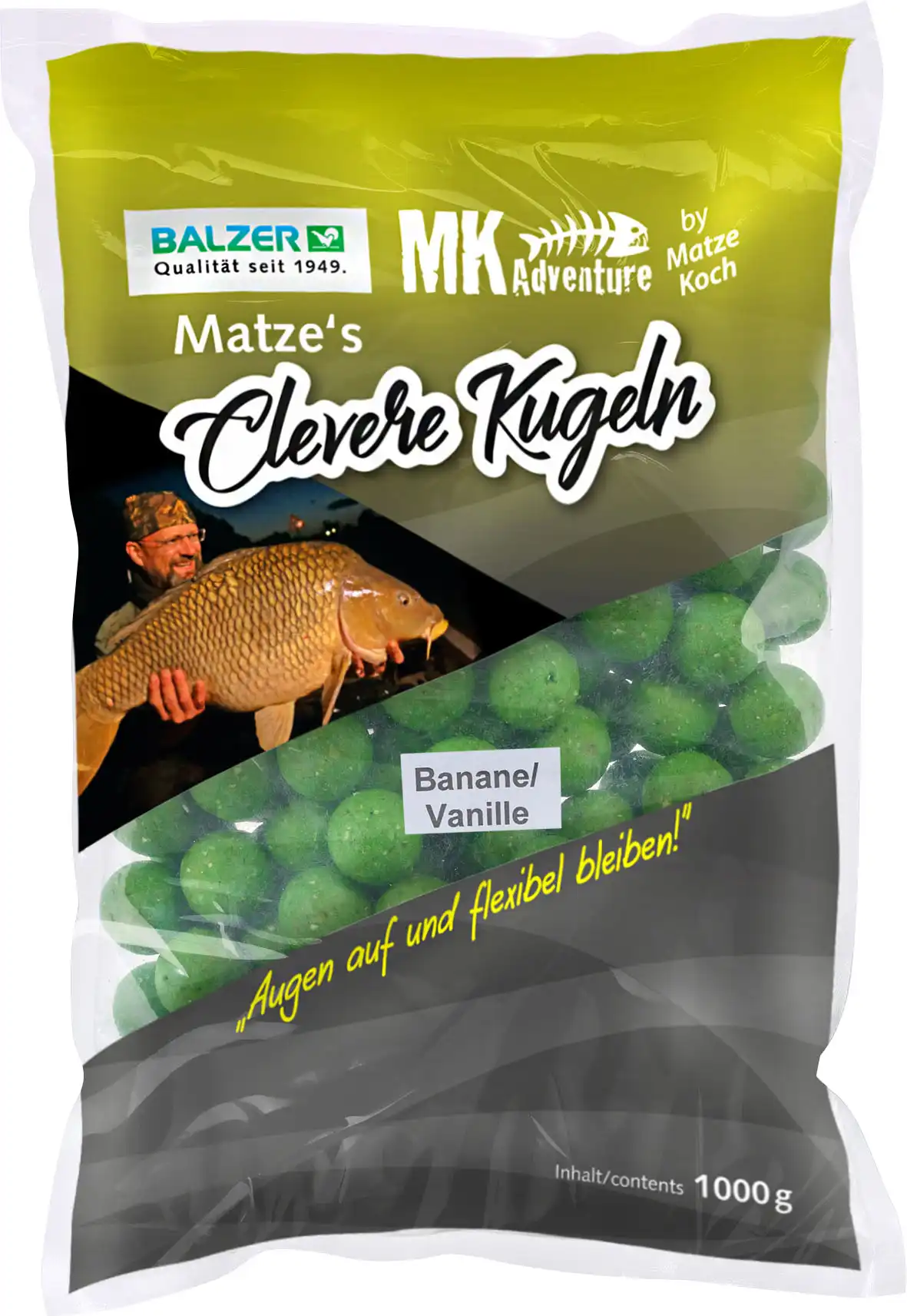 Balzer MK Boilies Clevere Kugel 15/20mm Mix Banane Vanille 1kg