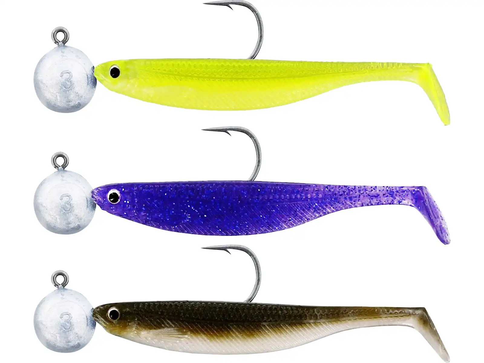 Westin Shadteez Slim R 'N R 3g #4 3Stk. 5cm Dark Water Mix 16