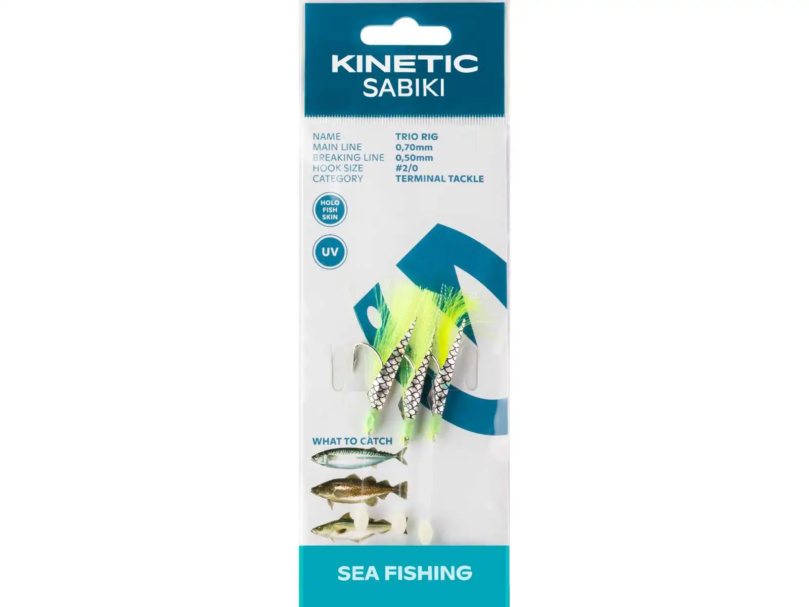 Kinetic Sabiki TRIO #2/0 115cm Chartreuse Flash