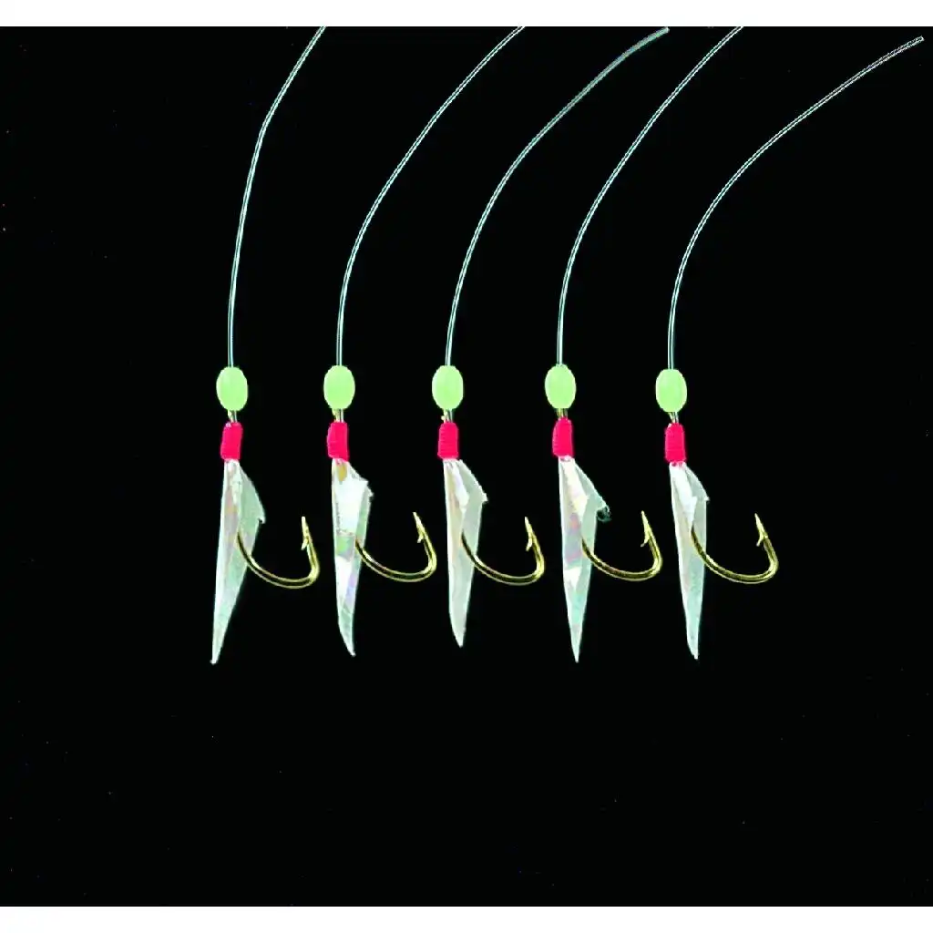 Dega Herings- und Pilkvorfach Fischhaut 5 Haken #3 0,60/0,45mm Natur