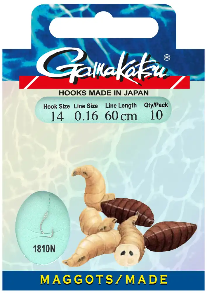 Gamakatsu Booklet Maggots 1810N 60cm #8 0,20mm