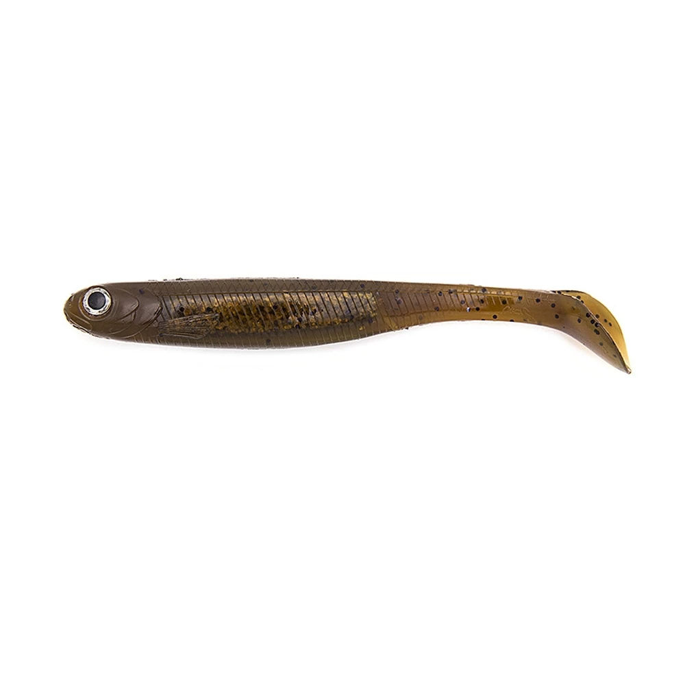 Nories Spoon Tail Shad 4" Green Pumpkin