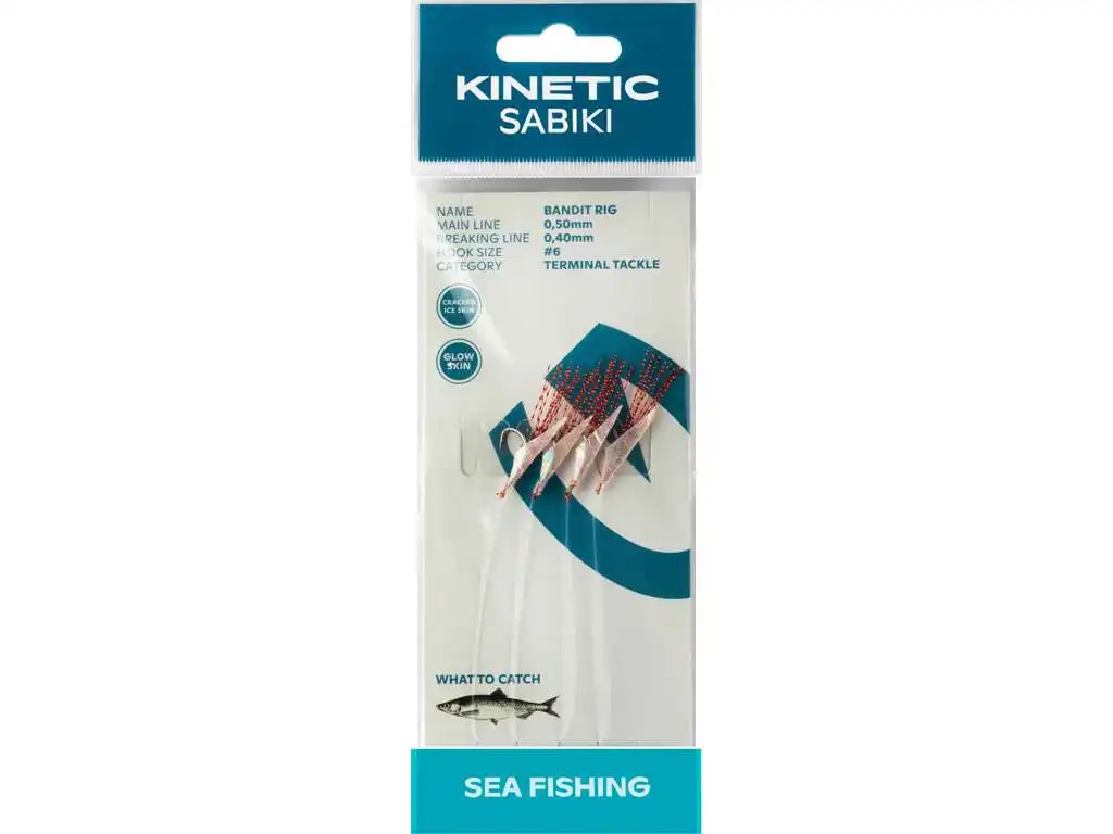 Kinetic Sabiki Bandit Cracked Ice Skin #6 115cm Copper Flash