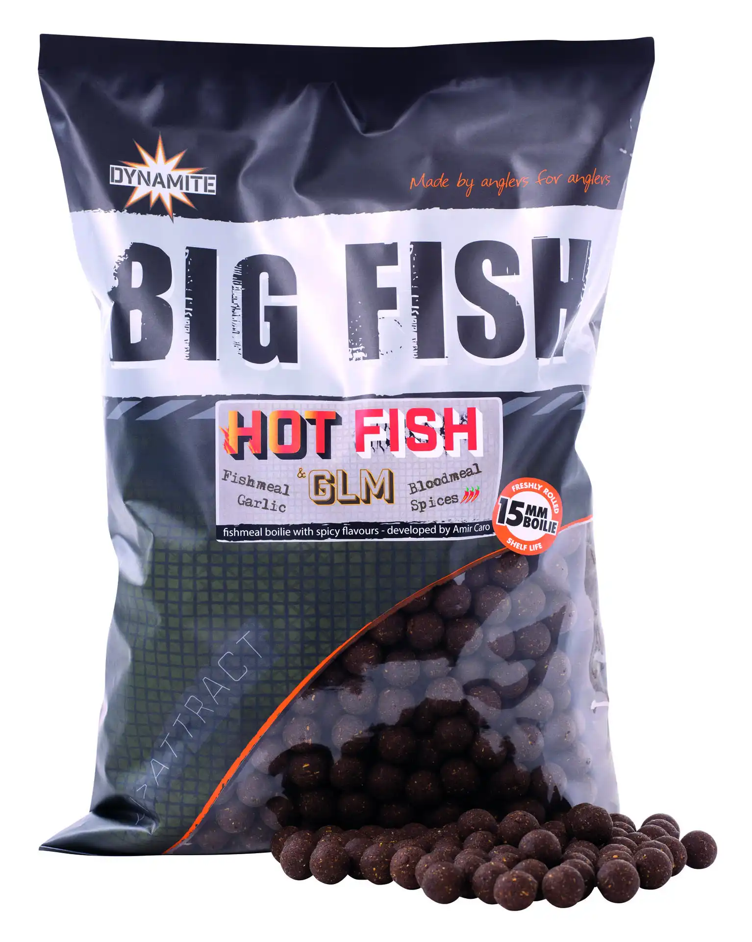 Dynamite Baits Big Fish Boilies 1,8kg 15mm Hot Fish & GLM