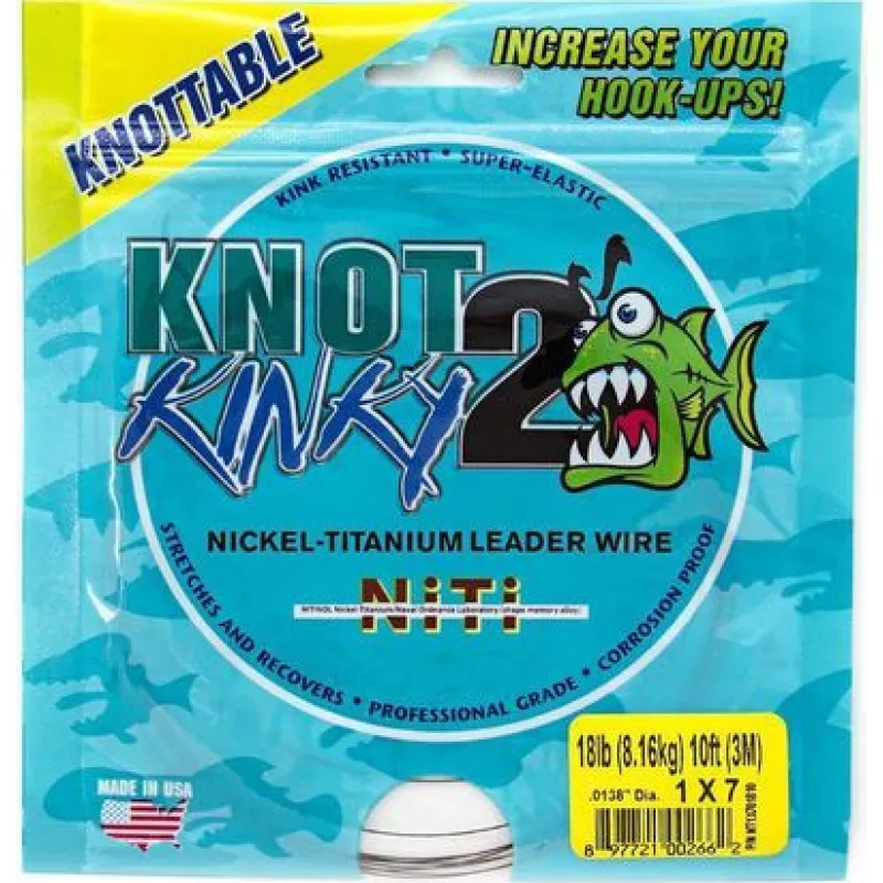 Aquateko Knot 2 Kinky 1x7 Titanium 3m 0,28mm 12lb