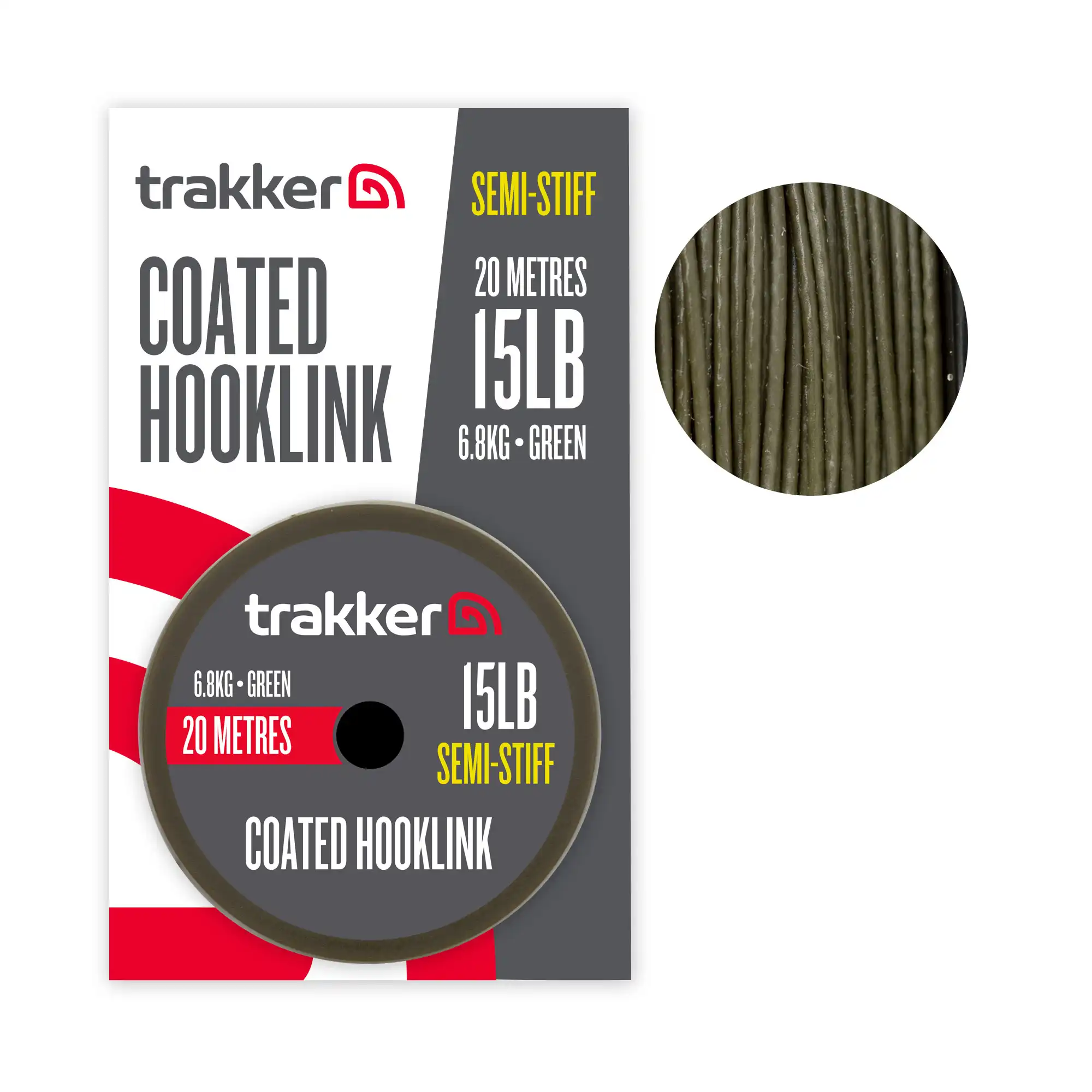 Trakker Semi Stiff Coated Hooklink 15lb 6,8kg 20m