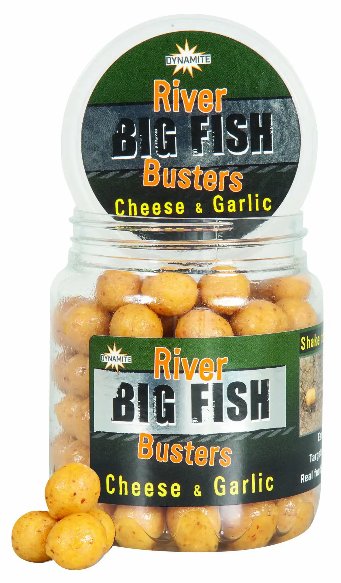 Dynamite Baits Big Fish River Buster Hookbaits 120g 14mm Cheese Garlic