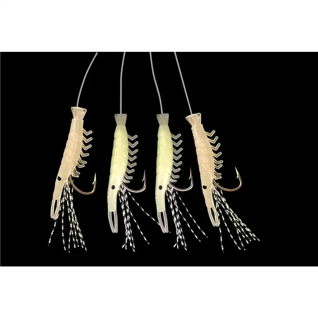 Dega Makrelenvorfach Shrimp #4 150cm 0,60/0,40mm Lumi