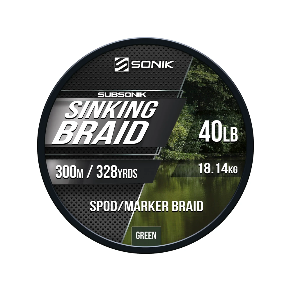 Sonik Subsonik Sinking Braid 300m Olive Green 0,20mm 18,14kg